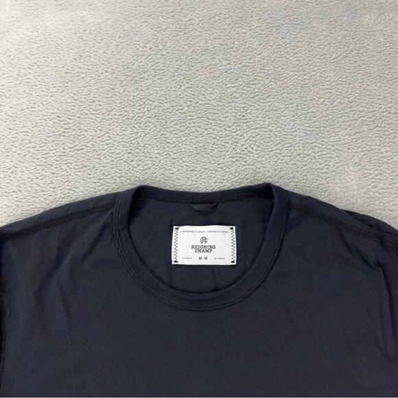 Reigning Champ 100% Pima Cotton Black Long Sleeve Shirt Men's Size Medium - Picture 10 of 10